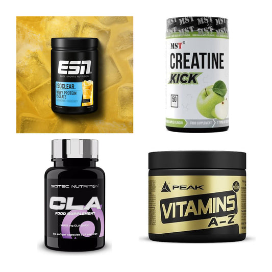 Wettkampfvorbereitung: ESN ISOCLEAR + MST Creatine + 2 weitere – alle enthaltenen Artikel