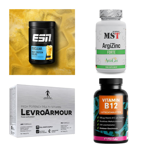 Wettkampfvorbereitung: ESN ISOCLEAR + MST ArgiZinc + 2 weitere – alle enthaltenen Artikel