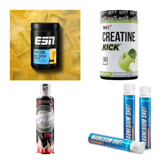 Wettkampfvorbereitung: ESN ISOCLEAR + MST Creatine + 2 weitere – alle enthaltenen Artikel