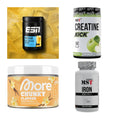 Wettkampfvorbereitung: ESN ISOCLEAR + MST Creatine + 2 weitere – alle enthaltenen Artikel