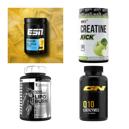 Wettkampfvorbereitung: ESN ISOCLEAR + MST Creatine + 2 weitere – alle enthaltenen Artikel