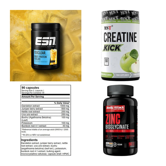 Wettkampfvorbereitung: ESN ISOCLEAR + MST Creatine + 2 weitere – alle enthaltenen Artikel