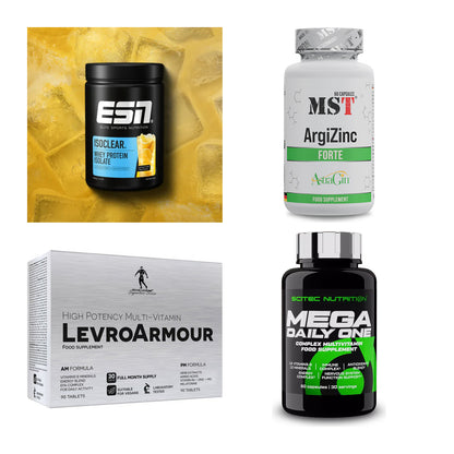 Wettkampfvorbereitung: ESN ISOCLEAR + MST ArgiZinc + 2 weitere – alle enthaltenen Artikel