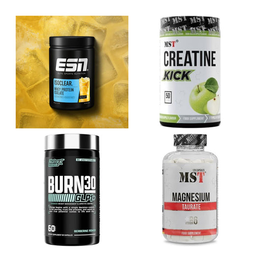 Wettkampfvorbereitung: ESN ISOCLEAR + MST Creatine + 2 weitere – alle enthaltenen Artikel
