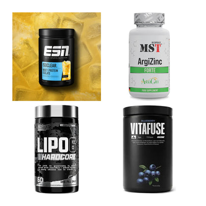 Wettkampfvorbereitung: ESN ISOCLEAR + MST ArgiZinc + 2 weitere – alle enthaltenen Artikel