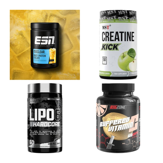 Wettkampfvorbereitung: ESN ISOCLEAR + MST Creatine + 2 weitere – alle enthaltenen Artikel
