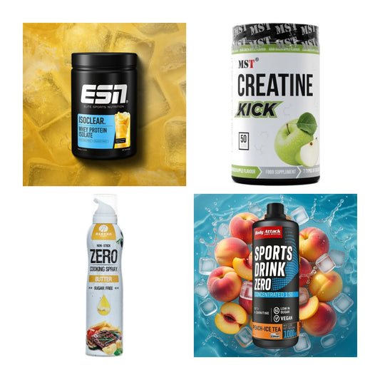 Wettkampfvorbereitung: ESN ISOCLEAR + MST Creatine + 2 weitere – alle enthaltenen Artikel