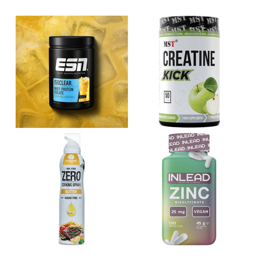 Wettkampfvorbereitung: ESN ISOCLEAR + MST Creatine + 2 weitere – alle enthaltenen Artikel