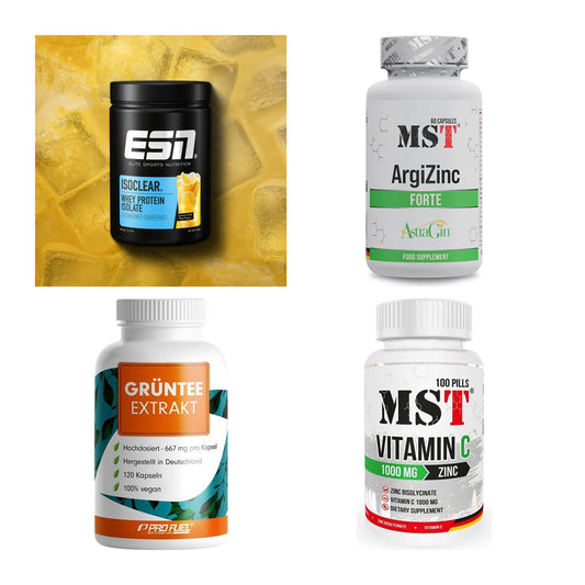 Wettkampfvorbereitung: ESN ISOCLEAR + MST ArgiZinc + 2 weitere – alle enthaltenen Artikel