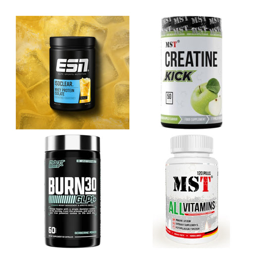 Wettkampfvorbereitung: ESN ISOCLEAR + MST Creatine + 2 weitere – alle enthaltenen Artikel