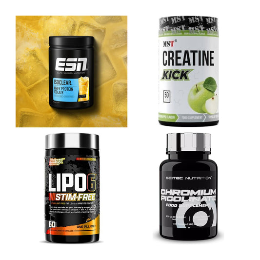Wettkampfvorbereitung: ESN ISOCLEAR + MST Creatine + 2 weitere – alle enthaltenen Artikel