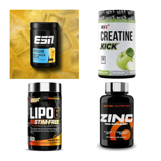 Wettkampfvorbereitung: ESN ISOCLEAR + MST Creatine + 2 weitere – alle enthaltenen Artikel
