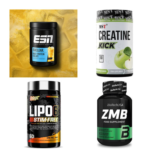 Wettkampfvorbereitung: ESN ISOCLEAR + MST Creatine + 2 weitere – alle enthaltenen Artikel