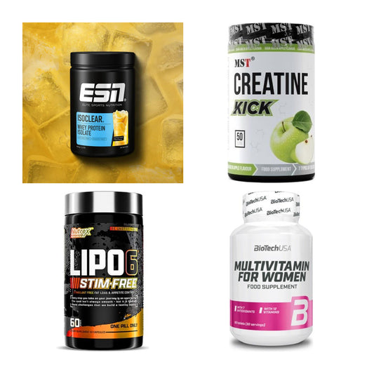 Wettkampfvorbereitung: ESN ISOCLEAR + MST Creatine + 2 weitere – alle enthaltenen Artikel