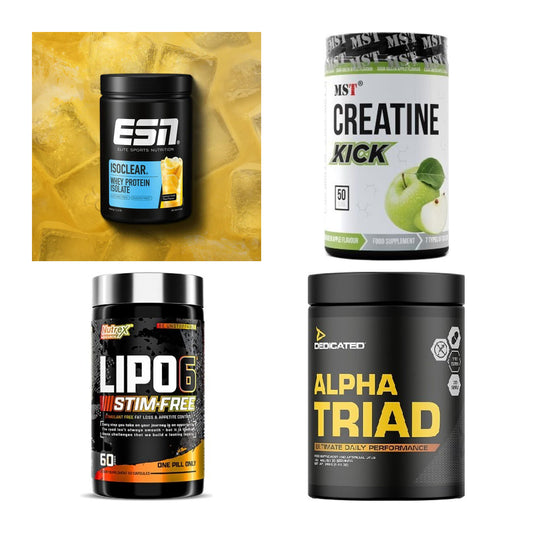 Wettkampfvorbereitung: ESN ISOCLEAR + MST Creatine + 2 weitere – alle enthaltenen Artikel