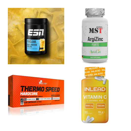 Wettkampfvorbereitung: ESN ISOCLEAR + MST ArgiZinc + 2 weitere – alle enthaltenen Artikel