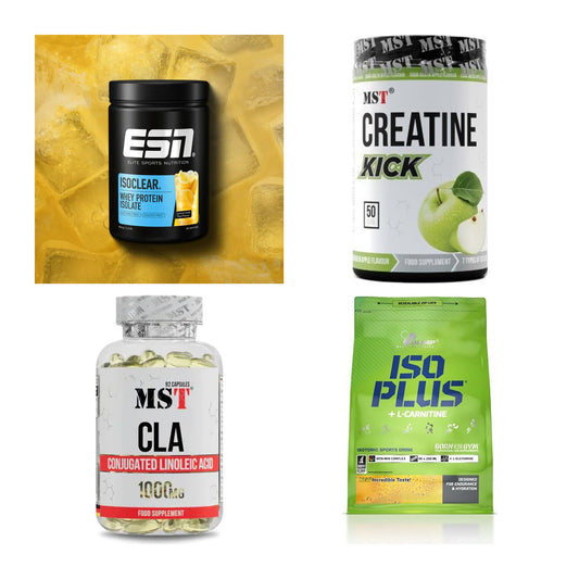 Wettkampfvorbereitung: ESN ISOCLEAR + MST Creatine + 2 weitere – alle enthaltenen Artikel