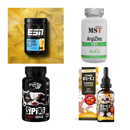 Wettkampfvorbereitung: ESN ISOCLEAR + MST ArgiZinc + 2 weitere – alle enthaltenen Artikel
