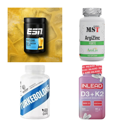 Wettkampfvorbereitung: ESN ISOCLEAR + MST ArgiZinc + 2 weitere – alle enthaltenen Artikel
