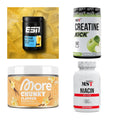 Wettkampfvorbereitung: ESN ISOCLEAR + MST Creatine + 2 weitere – alle enthaltenen Artikel