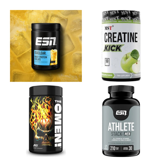Wettkampfvorbereitung: ESN ISOCLEAR + MST Creatine + 2 weitere – alle enthaltenen Artikel