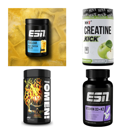 Wettkampfvorbereitung: ESN ISOCLEAR + MST Creatine + 2 weitere – alle enthaltenen Artikel
