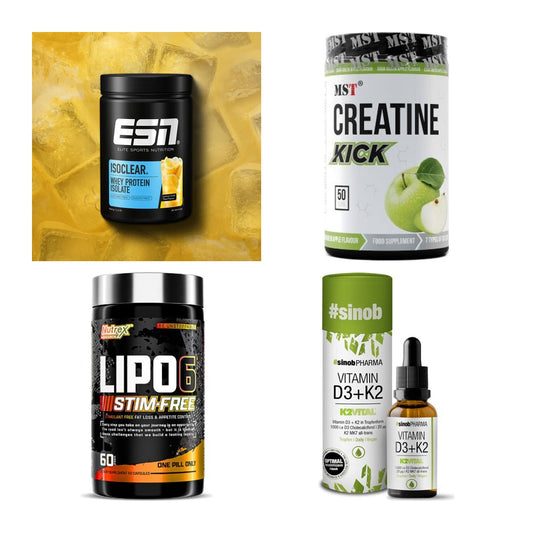 Wettkampfvorbereitung: ESN ISOCLEAR + MST Creatine + 2 weitere – alle enthaltenen Artikel