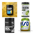 Wettkampfvorbereitung: ESN ISOCLEAR + MST Creatine + 2 weitere – alle enthaltenen Artikel