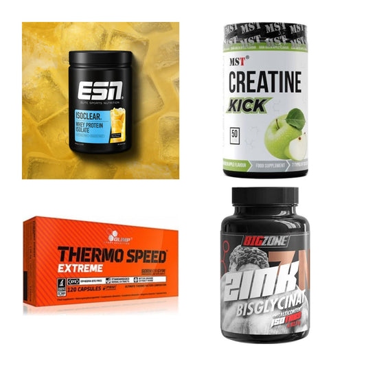 Wettkampfvorbereitung: ESN ISOCLEAR + MST Creatine + 2 weitere – alle enthaltenen Artikel