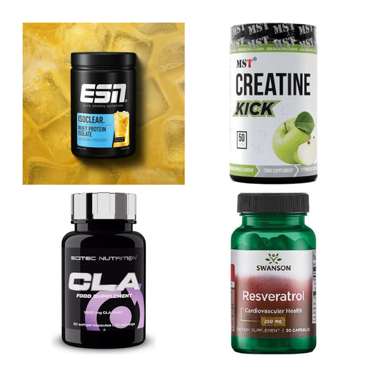 Wettkampfvorbereitung: ESN ISOCLEAR + MST Creatine + 2 weitere – alle enthaltenen Artikel