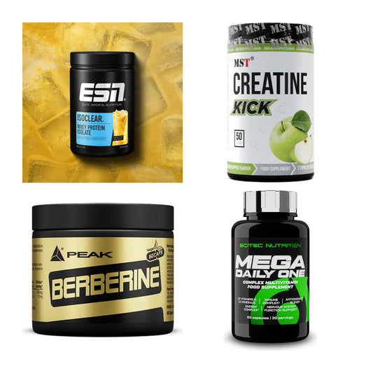 Wettkampfvorbereitung: ESN ISOCLEAR + MST Creatine + 2 weitere – alle enthaltenen Artikel