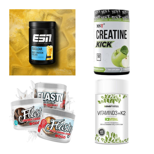 Wettkampfvorbereitung: ESN ISOCLEAR + MST Creatine + 2 weitere – alle enthaltenen Artikel