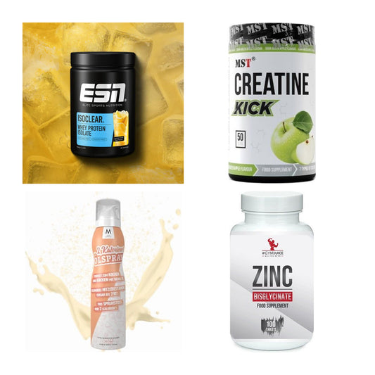 Wettkampfvorbereitung: ESN ISOCLEAR + MST Creatine + 2 weitere – alle enthaltenen Artikel