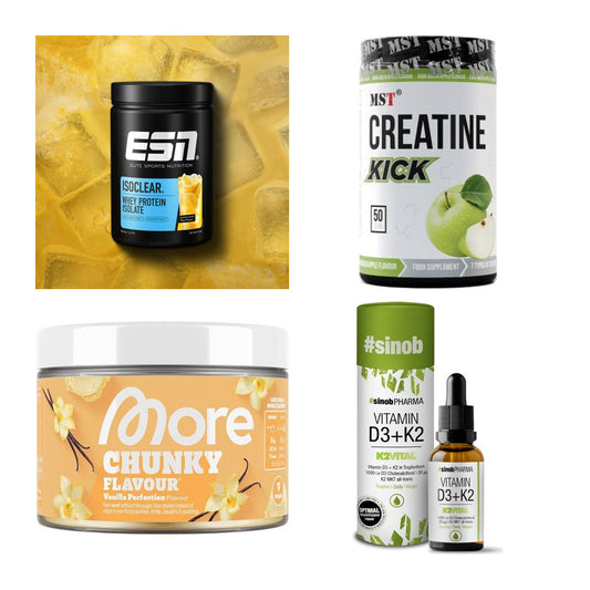 Wettkampfvorbereitung: ESN ISOCLEAR + MST Creatine + 2 weitere – alle enthaltenen Artikel