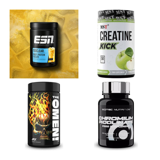 Wettkampfvorbereitung: ESN ISOCLEAR + MST Creatine + 2 weitere – alle enthaltenen Artikel