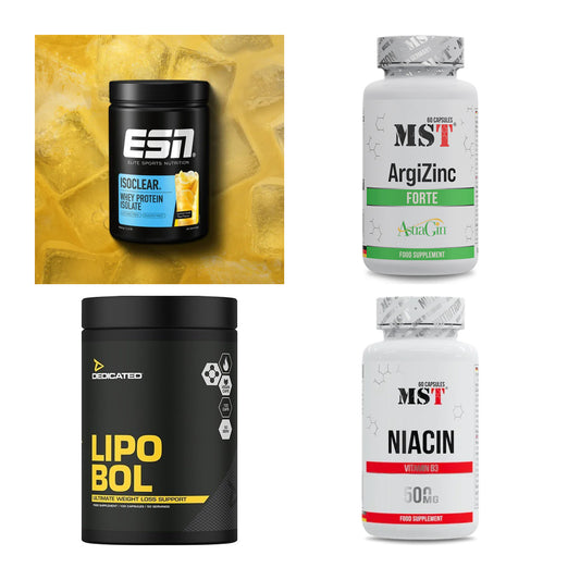 Wettkampfvorbereitung: ESN ISOCLEAR + MST ArgiZinc + 2 weitere – alle enthaltenen Artikel