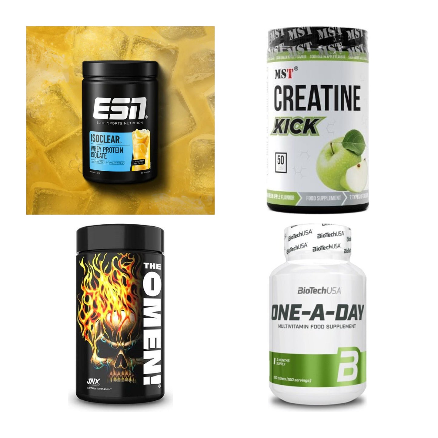 Wettkampfvorbereitung: ESN ISOCLEAR + MST Creatine + 2 weitere – alle enthaltenen Artikel