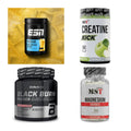 Wettkampfvorbereitung: ESN ISOCLEAR + MST Creatine + 2 weitere – alle enthaltenen Artikel