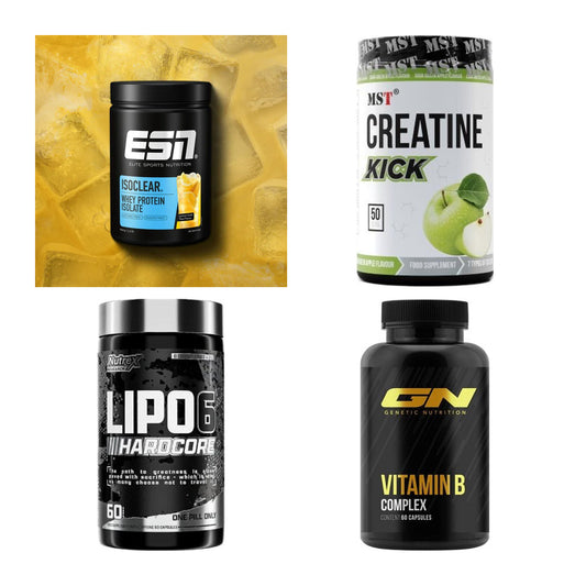 Wettkampfvorbereitung: ESN ISOCLEAR + MST Creatine + 2 weitere – alle enthaltenen Artikel