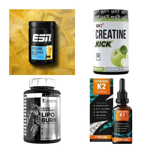 Wettkampfvorbereitung: ESN ISOCLEAR + MST Creatine + 2 weitere – alle enthaltenen Artikel