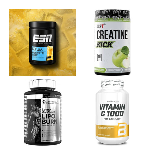 Wettkampfvorbereitung: ESN ISOCLEAR + MST Creatine + 2 weitere – alle enthaltenen Artikel