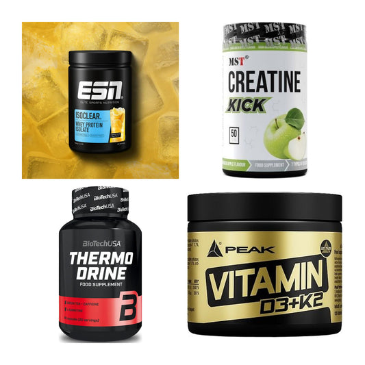Wettkampfvorbereitung: ESN ISOCLEAR + MST Creatine + 2 weitere – alle enthaltenen Artikel