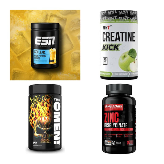 Wettkampfvorbereitung: ESN ISOCLEAR + MST Creatine + 2 weitere – alle enthaltenen Artikel