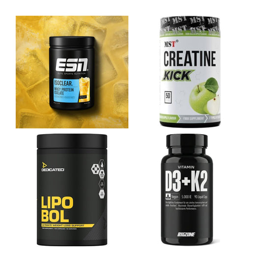 Wettkampfvorbereitung: ESN ISOCLEAR + MST Creatine + 2 weitere – alle enthaltenen Artikel
