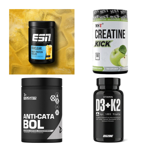 Wettkampfvorbereitung: ESN ISOCLEAR + MST Creatine + 2 weitere – alle enthaltenen Artikel