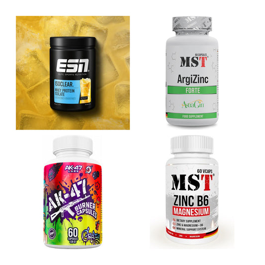 Wettkampfvorbereitung: ESN ISOCLEAR + MST ArgiZinc + 2 weitere – alle enthaltenen Artikel