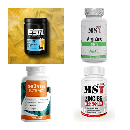 Wettkampfvorbereitung: ESN ISOCLEAR + MST ArgiZinc + 2 weitere – alle enthaltenen Artikel