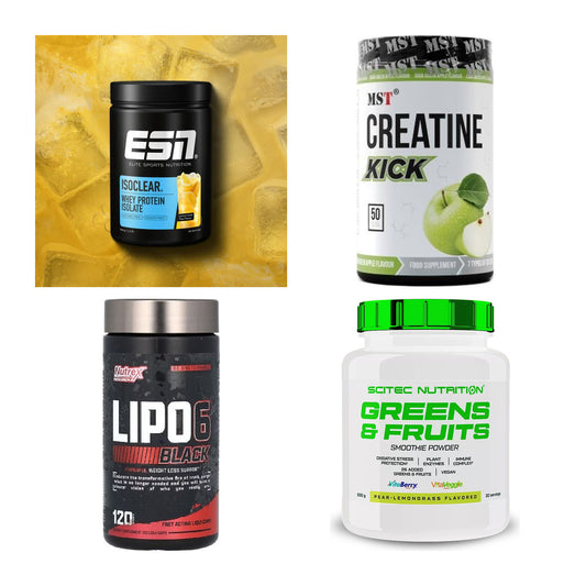 Wettkampfvorbereitung: ESN ISOCLEAR + MST Creatine + 2 weitere – alle enthaltenen Artikel