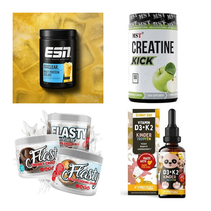 Wettkampfvorbereitung: ESN ISOCLEAR + MST Creatine + 2 weitere – alle enthaltenen Artikel