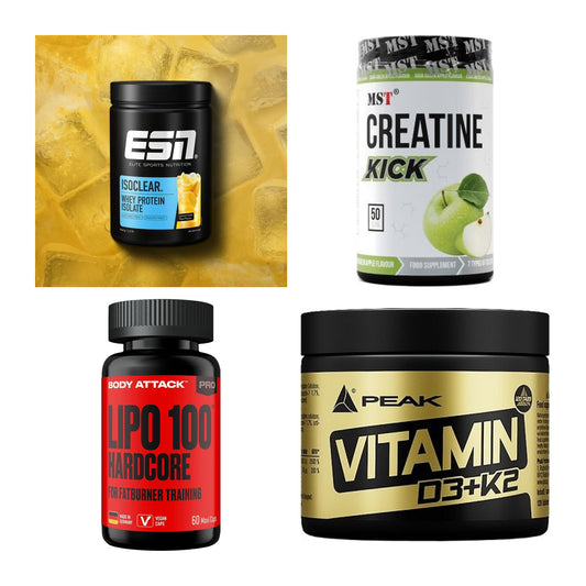 Wettkampfvorbereitung: ESN ISOCLEAR + MST Creatine + 2 weitere – alle enthaltenen Artikel